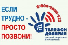 Единый Общероссийский телефон доверия для детей, подростков и их родителей 8-800-2000-122 
